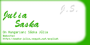 julia saska business card
